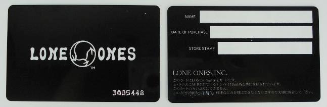 LONE ONES GUARANTEE