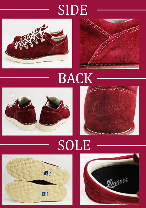 �����谷 DANNER(���ʡ�)THREE WOOD������ǥ� MOUNTAIN RIDGE LOW�ʥޥ���ƥ� ��å������� BURGUNDY SUEDE �С�����ǥ�����������