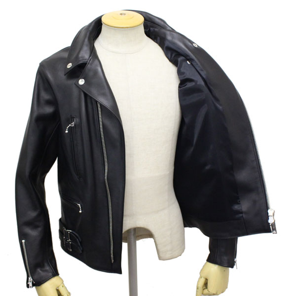 正規取扱店 666 Ljm 1tf Tight Fit U K Side Belt Leather Jacket タイトフィット サイドベルト レザージャケット 日本製 Black