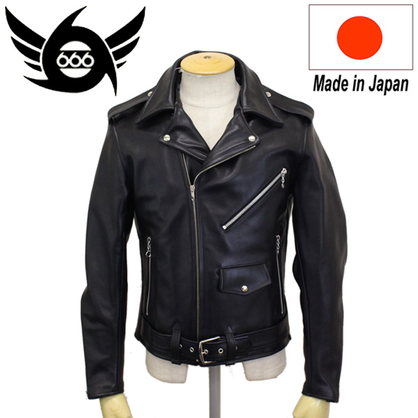 正規取扱店 666 MY WAY MAN マイウェイマン MMLJM-2 ツースター ランサーフロントライダースジャケット 日本製 BLACK