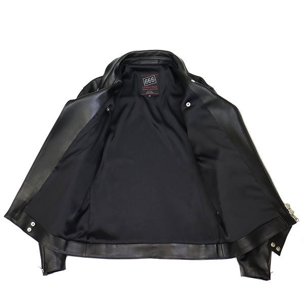 666ダブルライダースジャケット LJM-23TF 666 LEATHER WEAR LJM-23TF タイトフィット フロントフラップ