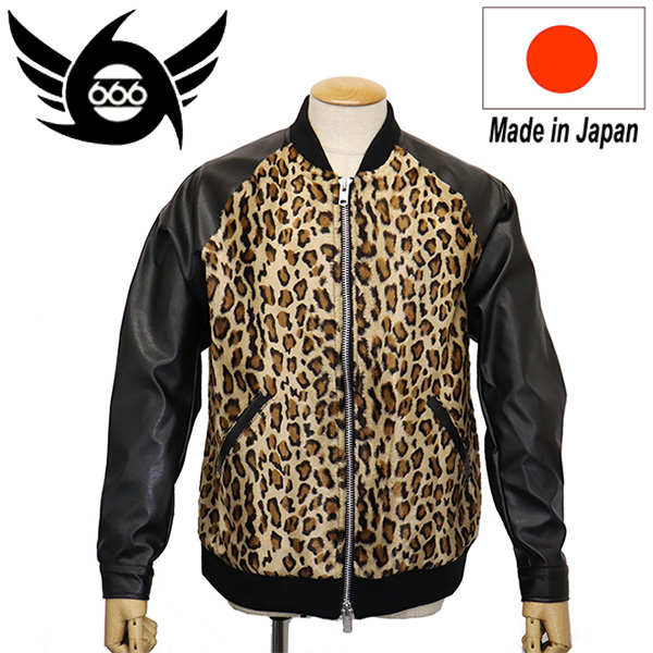 666 ORIGINAL SOJ0057 レパード フォーレザー ブルゾン ブラック