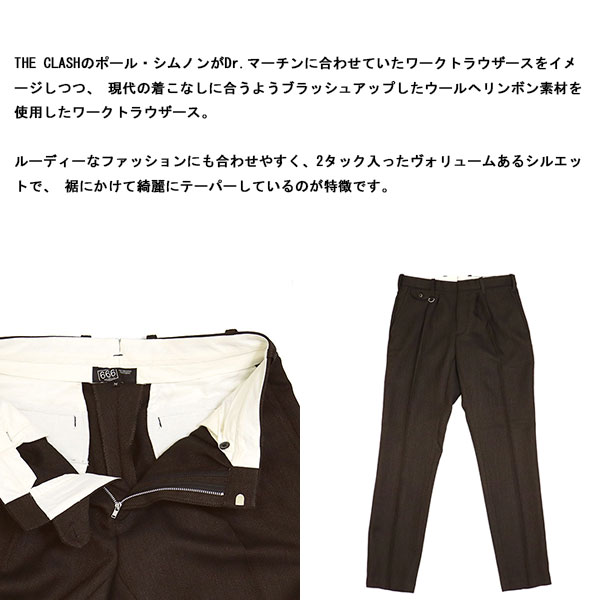 正規取扱店 666 ORIGINAL SOP0059 CLASH TYPE ワークトラウザース 日本製