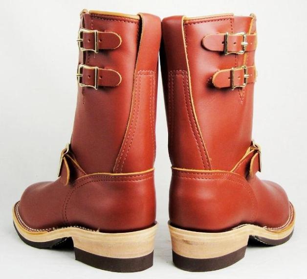 Wescoウエスコ 正規 Boss Red Wood All レッドウッド,9height,#705,Buckskin Leather Lining,2Straps,Double Mid Sole Legs Smaller