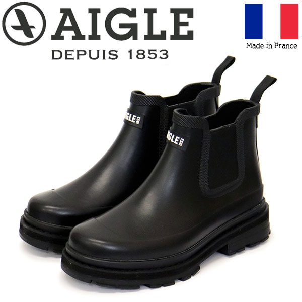 AIGLE サイドゴアラバーブーツ 37 - レインブーツ/長靴