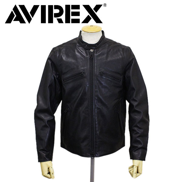 sale セール 正規取扱店 AVIREX (アヴィレックス) 6101045 STAND SINGLE RIDERS スタンドシングル ライダース  レザージャケット 09BLACK