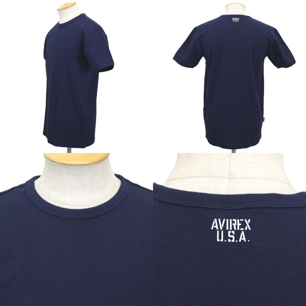 正規取扱店 AVIREX (アヴィレックス) DAILY S/S C-NECK T-SHIRT デイリー ショートスリーブ クルーネック ティーシャツ  半袖 86 ROYAL