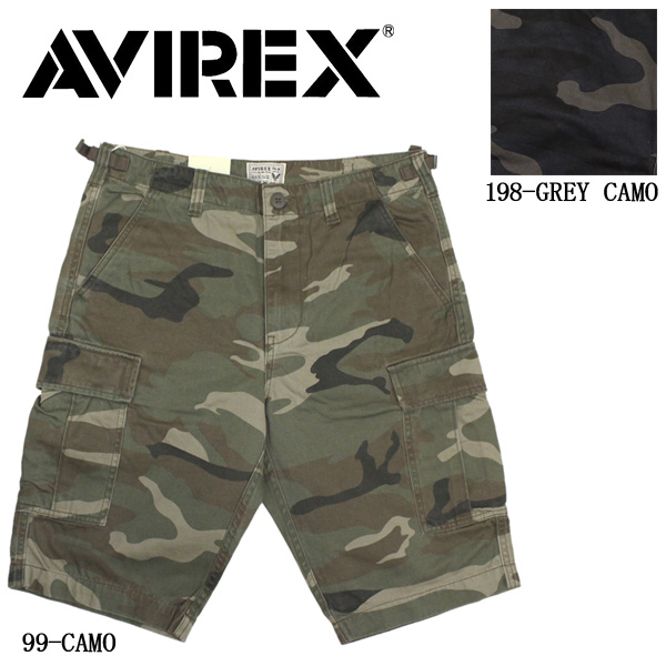 正規取扱店 AVIREX (アヴィレックス) CAMOUFLAGE FATIGUE SHORTS