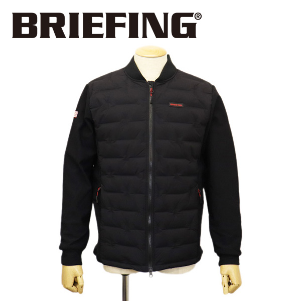 正規取扱店 BRIEFING (ブリーフィング) BRG223M38 MS HYBRID DOWN MA-1 JACKET メンズ  ハイブリッドダウンMA-1ジャケット 010BLACK BR618