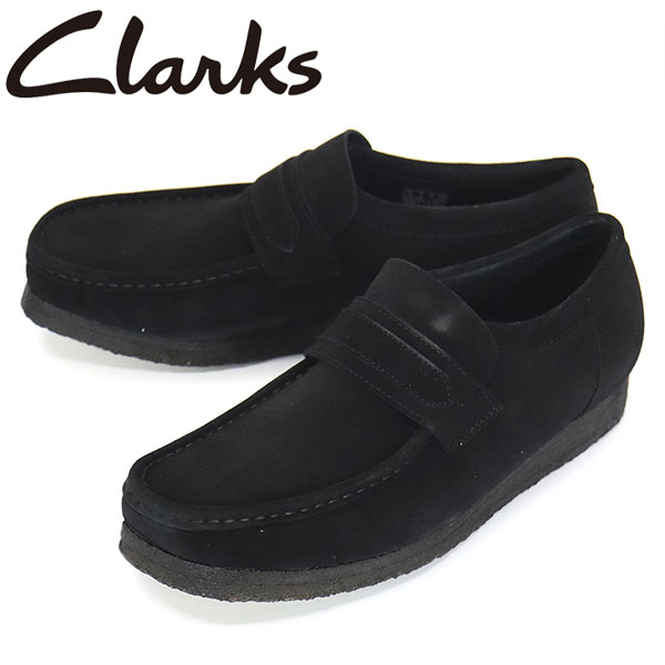 正規取扱店 Clarks (クラークス) 26172503 Wallabee Loafer ワラビーローファー メンズ シューズ Black  Suede CL082