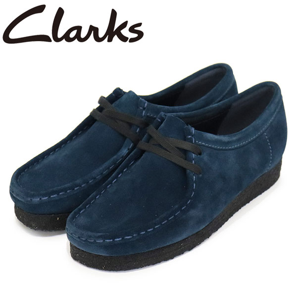 正規取扱店 Clarks (クラークス) 26173243 Wallabee ワラビー レディースシューズ Deep Blue Suede CL102