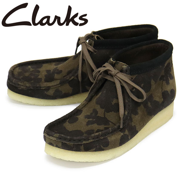 正規取扱店 Clarks (クラークス) 26174035 Wallabee Boot ワラビーブーツ メンズ ブーツ Blk/KhakiFloral  CL093