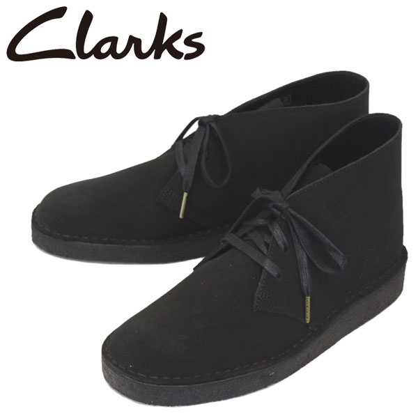 正規取扱店 Clarks (クラークス) 26154809 Desert Coal デザートコール メンズ スエードブーツ Black Suede  CL035