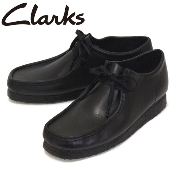 正規取扱店 Clarks (クラークス) 26155514 Wallabee ワラビー メンズシューズ Black Leather CL026