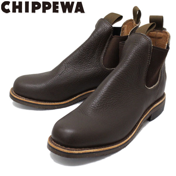 FJRCMRF3043【80s】チペワ/CHIPPEWA サイドゴア ブーツ　TUNDRA シボ革　黒