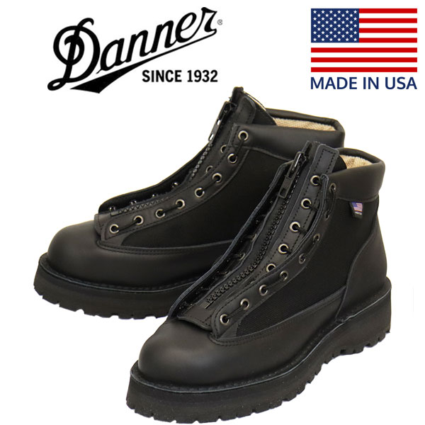 正規取扱店 DANNER (ダナー) 30427 Danner Light Stack ダナーライト スタック レザーブーツ Black アメリカ製