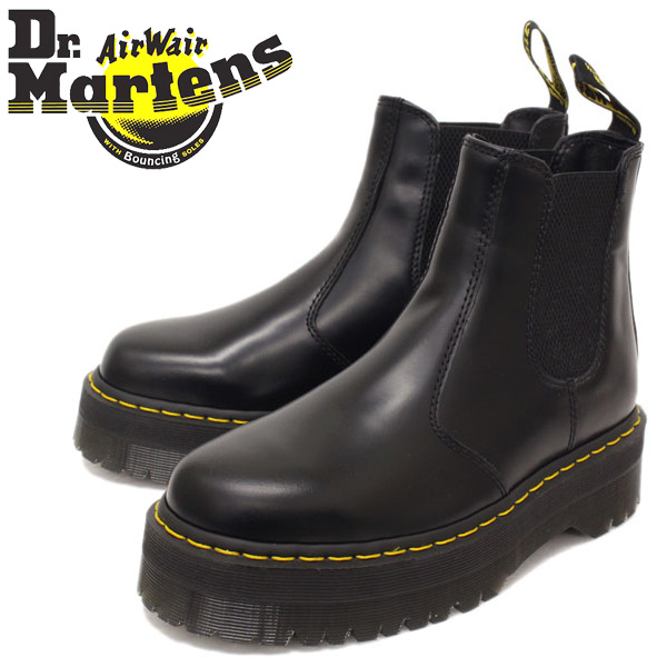 Dr.Martens 2976QUAD 黒 厚底 サイドゴア チェルシー　UK7靴/シューズ