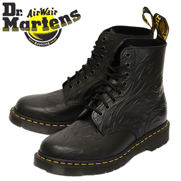 正規取扱店 Dr.Martens (ドクターマーチン) 27028001 1460 FLAMES 8EYE レザーブーツ BLACK