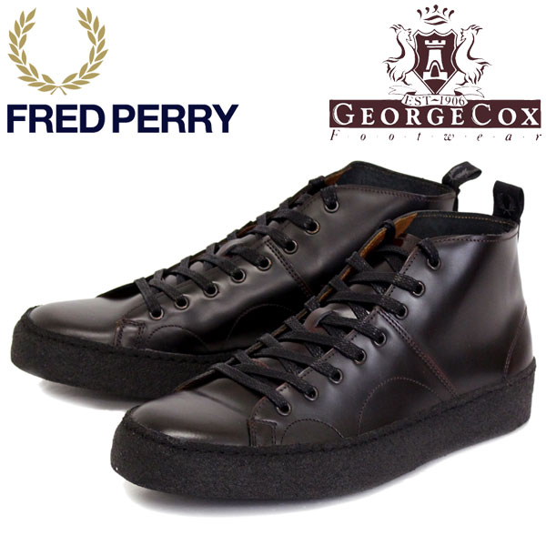正規取扱店 FRED PERRY (フレッドペリー)XGEORGE COX (ジョージコックス) B2273-158 CREERER MID  LEATHER モンキーブーツ 158-OXBLOOD FP285