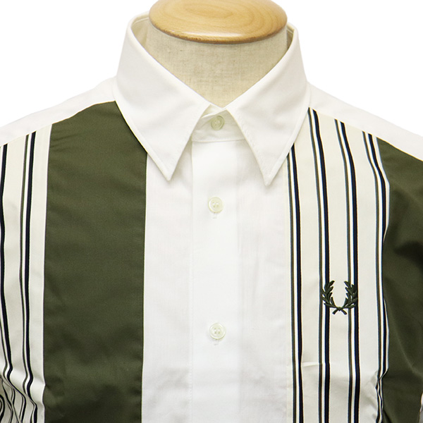 正規取扱店 FRED PERRY (フレッドペリー) M4677 Panelled Shirt パネル