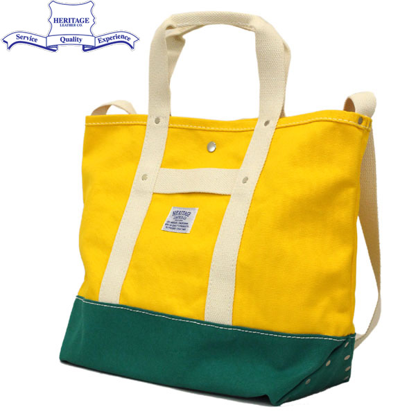 HERITAGE LEATHER CO.(ヘリテージレザー) NO.8093 Cotton Webbing Canvas Bag(コットンウェビングキャンバスバッグ) Yerrow/Green HL133