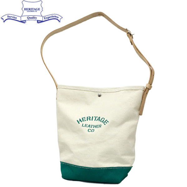 HERITAGE LEATHER CO.(ヘリテージレザー) NO.8105 Bucket Shoulder Bag(バケットショルダーバッグ) Natural/Green HL138