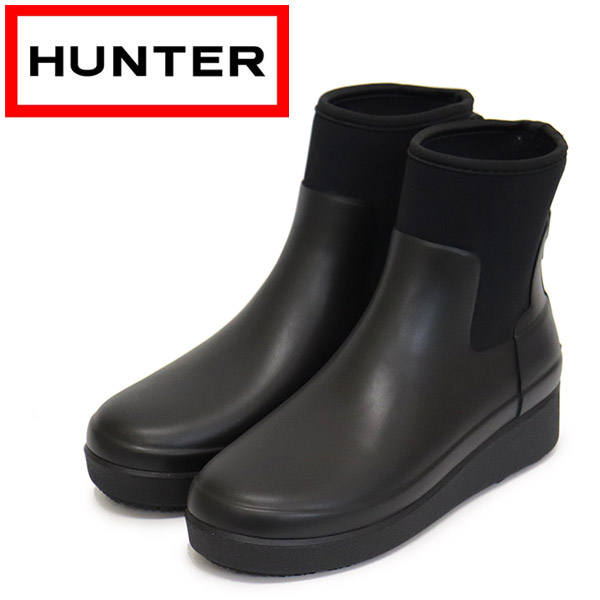 HUNTER (ハンター) WOMEN'S WFS2046NRE REFINED CREEPER NEO CHELSEA レディース リファインド  クリーパー ネオ チェルシー レインブーツ BLACK HU225 通販 THREE WOOD WEB本店