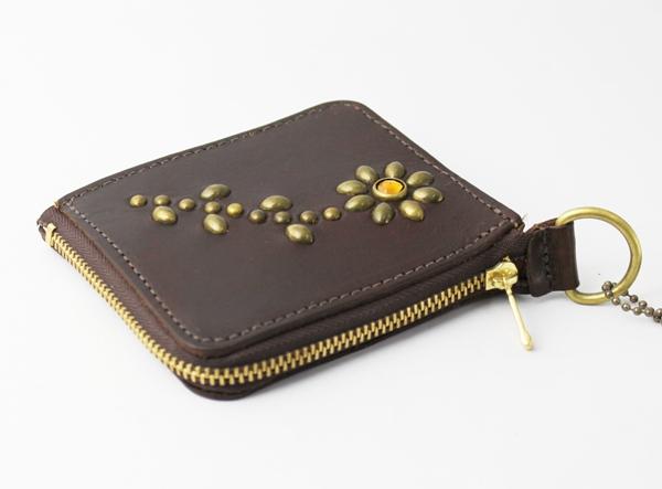 正規取扱 HTC(Hollywood Trading Company)　#FLOWR11 TYPE 5 CARD CASE（カードケース） Dark Brown x Amber Stone