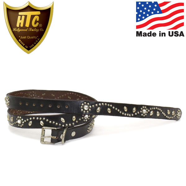 正規取扱HTC(Hollywood Trading Company) SN-32 Narrow Studs Belt(ナロースタッズベルト）ブラック:流行ブランド  通販 THREE WOOD