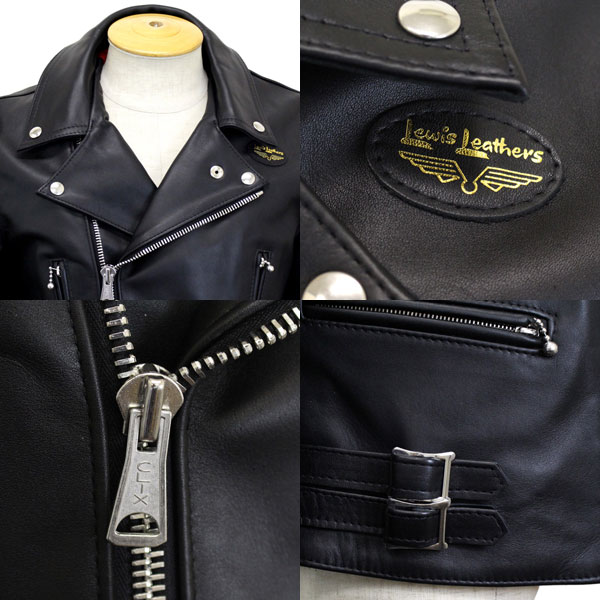 正規取扱店Lewis Leather(ルイスレザー)　No.391T　LIGHTNING TIGHT FIT(ライトニング タイトフィット)　BLACK ブラック