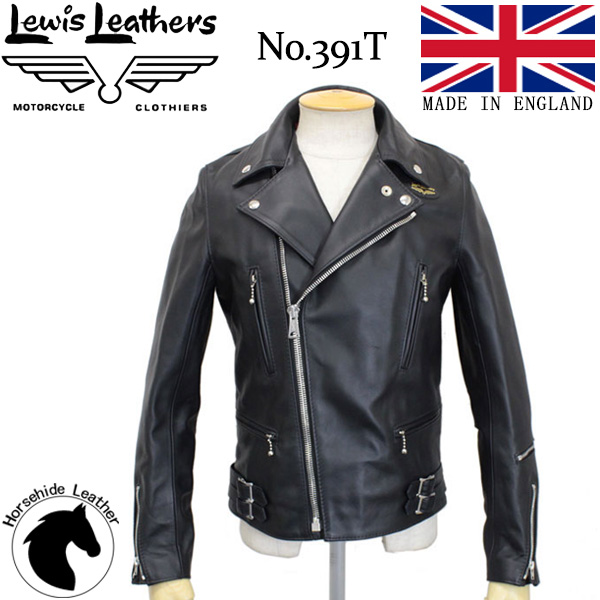 正規取扱店 Lewis Leathers (ルイスレザーズ) No.391T LIGHTNING TIGHT FIT HORSEHIDE  (ライトニングタイトフィットホースハイド) BLACK