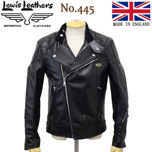 Lewis Leathers (ルイスレザー) No.445 SUPER MONZA HORSEHIDE (スーパーモンザ ホースハイド) ブラックレザー