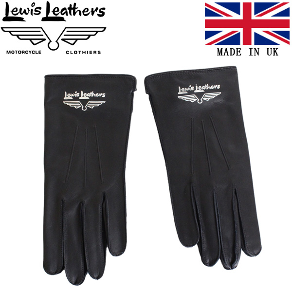 正規取扱店 Lewis Leathers (ルイスレザーズ) No.810 Strap Gloves cow ストラップ カウレザー グローブ  Black イギリス製