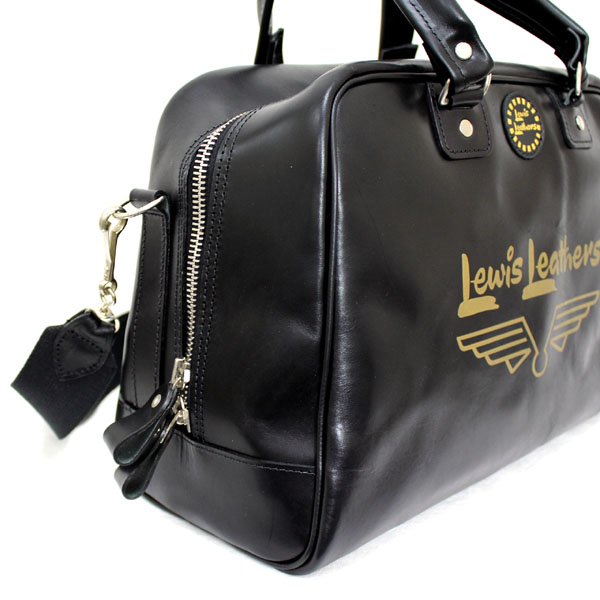 正規取扱店 Lewis Leathers(ルイスレザー) LEATHER BOSTON BAG(レザーボストンバッグ) BLACK ブラック