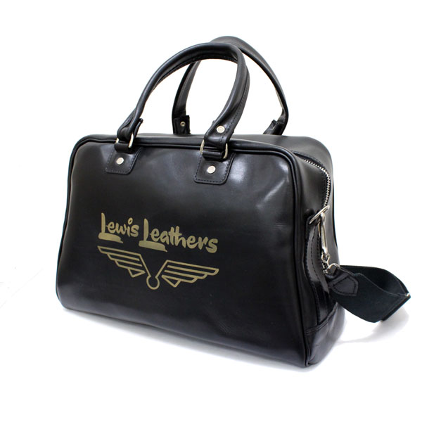 正規取扱店 Lewis Leathers(ルイスレザー) LEATHER BOSTON BAG(レザーボストンバッグ) BLACK ブラック typeC