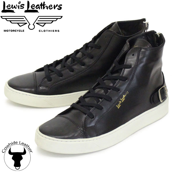 正規取扱店 Lewis Leathers (ルイスレザーズ) Mechanic Sneaker メカニックスニーカー カウハイド BLACK