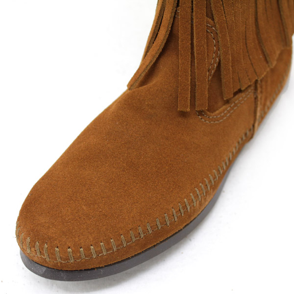 正規取扱店 MINNETONKA(ミネトンカ)Calf Hi 3-Layer Fringe Boot(カーフハイ3レイヤーフリンジブーツ)#1632 BROWN レディース MT053