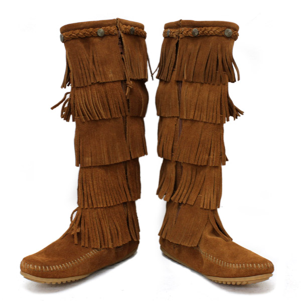 正規取扱店 MINNETONKA(ミネトンカ)5-Layer Fringe Boot(5レイヤーフリンジブーツ)#1652 BROWN レディース MT056