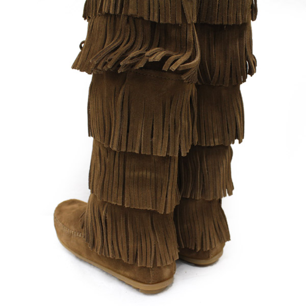 正規取扱店 MINNETONKA(ミネトンカ)5-Layer Fringe Boot(5レイヤーフリンジブーツ)#1658 DUSTYBROWN レディース MT057