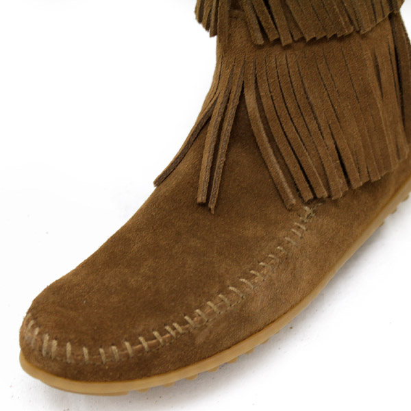 正規取扱店 MINNETONKA(ミネトンカ)5-Layer Fringe Boot(5レイヤーフリンジブーツ)#1658 DUSTYBROWN レディース MT057