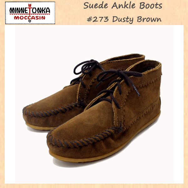 正規取扱店 MINNETONKA(ミネトンカ) Suede Ankle Boots(スエードアンクルブーツ)#273 DUSTY BROWN SUEDE レディース MT220