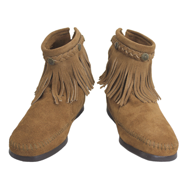 正規取扱店 MINNETONKA(ミネトンカ) Hi Top Back Zip Boot ( ハイトップ バックジップブーツ ) #297T TAUPE レディース MT014