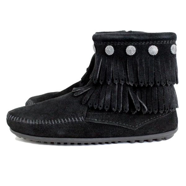 正規取扱店 MINNETONKA(ミネトンカ)Double Fringe Side Zip Boot(ダブルフリンジ サイドジップブーツ)#