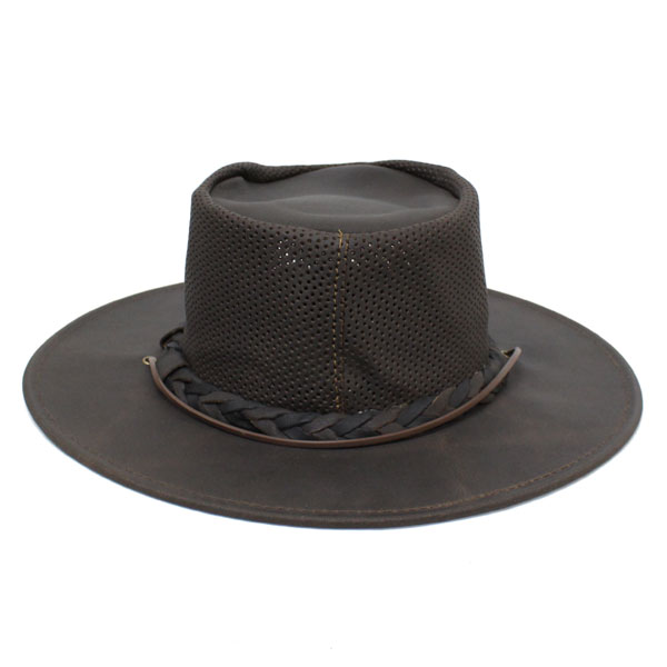 Minnetonka Mens Leather Outback Hat 