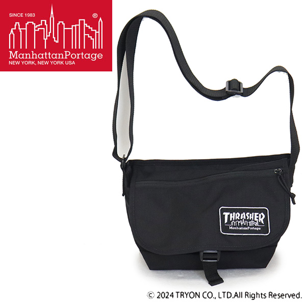 ManhattanPortage (マンハッタンポーテージ) 1605JRFZPEP THRASHER Flap Zipper Pocket  メッセンジャーバッグ BLACK MP058