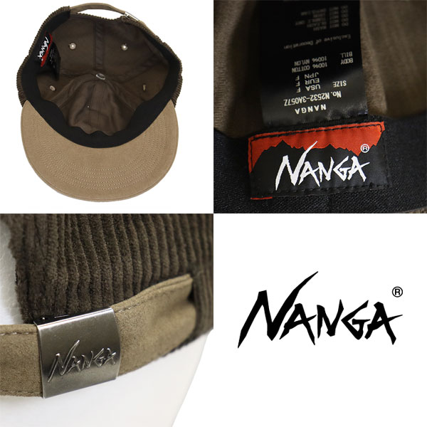 正規取扱店 NANGA (ナンガ) N2532-3A057Z CORDUROY NNG LOGO CAP