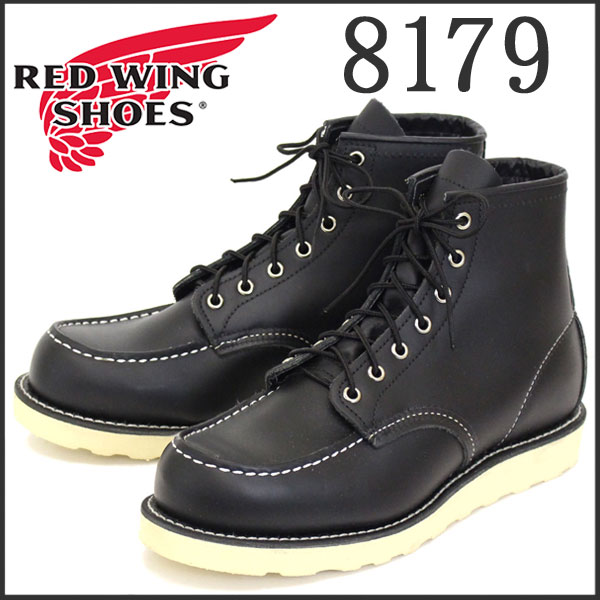正規取扱店 REDWING (レッドウィング) 8179 6inch CLASSIC MOC TOE(クラシックモックトゥ) ブーツ BLACK  CHROME LEATHER