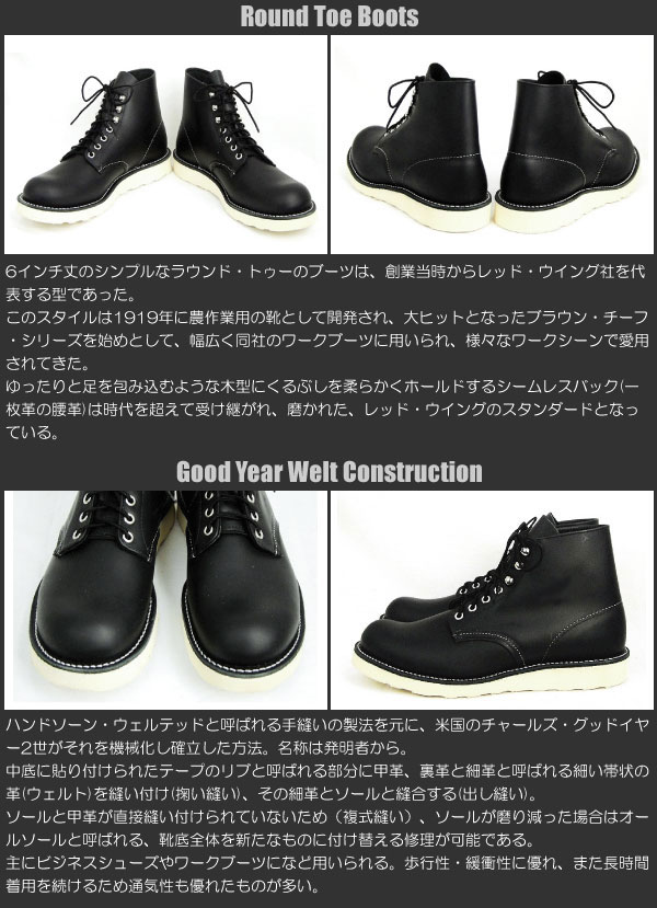 RED WING(レッドウィング) 8165 6inch CLASSIC PLAIN TOE ブーツ