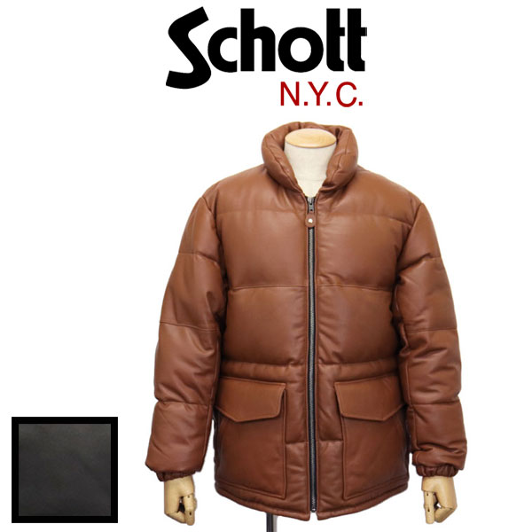 正規取扱店 Schott (ショット) 2250025 3121033 LEATHER CLASSIC DOWN JKT クラシック  レザーダウンジャケット 全2色