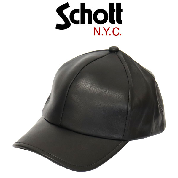 正規取扱店 Schott (ショット) 2974003 3129154 LEATHER B.B CAP